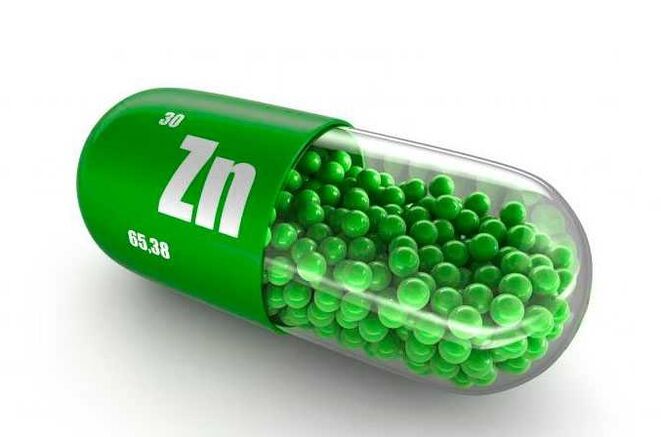 Zinc in Urosaf capsules